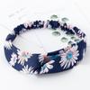 Accesorios para el Cabello Estilo Japonés y Coreano Diadema Cruzada Ancha con Estampado de Lunares Vintage Diadema de Cinta Dulce y Sencilla