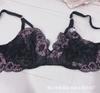 La Tail-Stock Sexy Ultra-Fina Respirável Vazada Renda Floral Preta Lingerie
