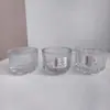 Taza de Vela de Vidrio Portavelas de Aromaterapia Taza 5538 Taza de Vela con Rayas Verticales Taza de Vela Vacía Tarro de Vela