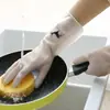 Guantes para Lavar Platos, Guantes para Lavar Ropa, Guantes de Caucho Nitrilo para Mujeres, Guantes de Goma para Cocina, Guantes para Limpieza del Hogar, Antideslizantes, Guantes Anti-Manchas de Aceite