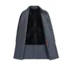 Casaco Masculino de Lã de Alta Qualidade, Dupla Face, com Lapela, Comprimento Médio, Outono e Inverno, Casaco Interno de Lã Removível, Modelagem Ampla para Homens