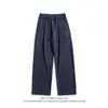 Nuevos Pantalones Casuales de Pierna Ancha Rectos de Pierna Ancha con Cordón Drapeado para Hombre Otoño/Invierno 2025 Cintura Alta Adelgazantes Sueltos Largos Pantalones de Hombre