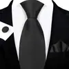 Conjunto de Corbata de Tres Piezas para Hombre 8cm Ropa Formal de Negocios Corbata Bordada Jacquard de Seda de Poliéster Logo Corbata Atada a Mano Personalizada