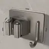 Gancho para Mop, Artefato de Armazenamento para Banheiro sem Furos, Gancho Adesivo, Suporte com Clipe para Vassoura, Clipe para Mop Montado na Parede com Adesivo Forte