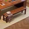 Banco de madera maciza, banco de mesa de comedor minimalista nórdico, banco de madera para sala de estar, banco para el hogar, banco largo, banco moderno para cambiarse los zapatos al pie de la cama