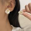 Aretes de Flor Simple Dulce Aguja de Plata Nueva Diseño Nicho Lujo Ligero Alto Elegante Versátil