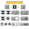 Interruptor Tuya Wifi Tipo 86 Estándar Europeo y Módulo de Función Combinación de Enchufe Estilo Alemán con Panel de Vidrio Gris Inteligente