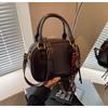 Bolsa de Mão Transfronteiriça Feminina 2025 Nova Moda Inverno Retrô Simples Bolsa Almofada Ombro Transversal Pequena Quadrada