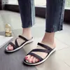 Chanclas de Playa Negras para Mujer para Verano, de Suela Gruesa, Modelo Nuevo 2026, de Suela Suave, de Suela Plana, Sandalias Cómodas