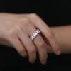 Mu Jing joyería nuevo estilo europeo y americano moda 3*5mm flor de coche corte fila taladro anillo anillo de circonita joyería