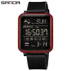 Sanda Novo Relógio Eletrônico Multifuncional Masculino Digital de Silicone Luminoso à Prova d'Água e Plástico Bolha Relógio Masculino e Feminino Atacado