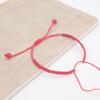 Cuerda de Mano con Nudo de Diamante Simple Pulsera Tejida Semiacabada para Hombres y Mujeres Cuerda Roja Parejas Pueden Usar Cuentas Hebilla Segura
