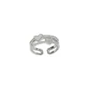 Anillo Abierto de Doble Capa con Forma de Corazón para Mujer, Exquisito y de Moda, Lujo Ligero, Versátil, Gama Alta, Anillo Súper Brillante para el Dedo Índice, Venta al por Mayor de Accesorios