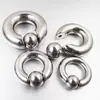 Anillo de bola de resorte BCR de acero inoxidable transfronterizo tamaño grande pendientes de bola de resorte anillo para pezón anillo femenino anillo multipropósito anillo PA