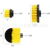 Set de 3 Piezas Transfronterizo de Cepillos Limpiadores de Nylon Rojo para Taladros Eléctricos, Cepillo para Taladro