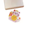 Estilo Chinês Deus da Riqueza Gato da Sorte Ímã de Geladeira de Metal Desenho Animado Fofo Magnético Criativo Personalizado Presente Decorativo Lembrança