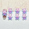 Decorações de Unhas Famosas na Internet Resina Desenho Animado Adesivos de Unha Infantis Urso Autodepreciativo DIY Decorações de Unha 3D