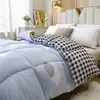 Colcha de Invierno Colcha Gruesa Cálida Especial para Estudiantes Dormitorio Individual Espacio Colcha Doble Núcleo de Algodón Colcha de Aire Acondicionado Primavera Otoño Ropa de Cama