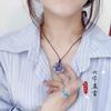 Colgante de plata de ley s925 con forma de mantra de seis palabras, estilo retro, con hebilla de paz y sutra del corazón, cloisonné, para parejas, regalo para hombres y mujeres