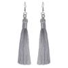Pendientes de terciopelo bohemios de estilo europeo y americano para mujer, elegantes pendientes con borlas de estilo étnico, pendientes de moda con borde cruzado.