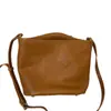 Suministro Exclusivo Transfronterizo de Bolsos Cubo de Cuero Genuino para Mujer, Bolsos Cruzados Sencillos, Bolsos de Mano Sencillos de Piel de Vaca Curtida Vegetal, Directo del Fabricante