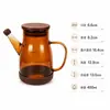 Dispensador de aceite de vidrio a prueba de luz al por mayor, alto borosilicato, a prueba de fugas, resistente al calor, con pico, para uso en la cocina del hogar, adecuado para salsa de soja, vinagre y otros condimentos