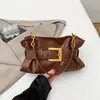 Bolsas de Mujer Transfronterizas 2026 Nuevo Estilo Coreano Moda Plisada Bolsa Nube Gran Capacidad Hombro Cruzado Debajo del Brazo Bolso de Moda