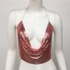 Amazon Sexy Top Popular Transfronteiriço Regata de Paetês Metálicos com Suspensório Feminino Doce e Apimentado Top Suspensório Transfronteiriço