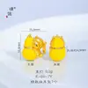 Puzuo Color Fuerte que Conserva Arena Dorada Accesorios DIY Esmalte Diamante Incrustado Colgante de Calabaza Colgante de Calabaza de Siete Piezas