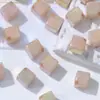 Miçangas de acrílico em degradê creme para cubos de açúcar, quadradas, com revestimento UV, para acessórios de corrente de celular feitos à mão DIY