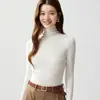 ¡OMG, increíblemente hermoso! Suéter de punto de lana 100% pura, de cuello alto, sin costuras, hilo Yangzi alemán para mujer, suéter capa base otoño/invierno
