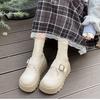 Zapatos Birkenstock de Plataforma Retro Primavera y Otoño Nuevos Versátiles Modernos de Plataforma sin Cordones Casuales Zapatos para Mujer