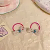 Corda de Cabelo Doce com Laço de Pérola de Cristal e Contas para Crianças, Corda de Cabelo de Alta Elasticidade para Menininhas