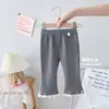 Calças Casuais de Primavera e Outono para Meninas Moda Bebê Infantil Marca Individual Moderna Renda Laço Bolinhas Base Calças Flare