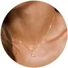 Amazon Transfronterizo Nuevo Collar de Letras de Burbuja Mini Colgante de 26 Letras Collar con Cadena de Caja Regalo Festivo