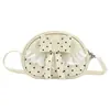 Bolso Redondo Pequeño de Encaje de Lunares con Lazo en Colores Macaron para Niños, Monedero Cruzado para Niñas, Bolso de Accesorio de Moda para Bebés