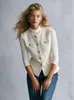 Chaleco de cuello redondo estilo Chanel para mujer, chaqueta sin mangas de tweed con botones dorados, prenda exterior elegante de ajuste ceñido con múltiples bolsillos