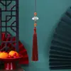 Borla de Nudo de Bambú Estilo Antiguo para Espada, Borla Pequeña, Borla Blanca para Abanico, Accesorios para Vestidos Hanfu Qipao Estilo Antiguo, Accesorios para Ropa al por Mayor