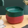 Plato para huesos nuevo Plato para escupir huesos doméstico Plato para huesos de lujo ligero Plato para basura de mesa de comedor de plástico Plato para refrigerios Plato para frutas