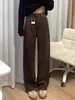 Jeans Reto Skinny Preto Feminino Nova Chegada Primavera Demitido Cintura Alta Slim Fit Emagrecedor Versátil Calças Wide Leg
