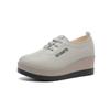 Zapatos de cuero pequeños de suela gruesa de comercio exterior para mujer, nuevos zapatos de una sola capa 2024, zapatos casuales con plataforma inferior, ligeros y perezosos, para pies cansados, zapatos antideslizantes para mujer