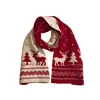 Bufanda de Punto Roja con Árbol de Navidad para Mujer en Otoño e Invierno, Cálida y Versátil, Regalo de Navidad para Parejas de Estudiantes, Bufanda de Lana Verde