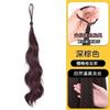 Peluca de cabeza de bola de cuerda automática banda para el cabello mechón de cabello integrado cabello de simulación esponjoso recogido perezoso peluca bolsa de cabello brotes de cabello