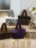 Transfronterizo 2026 Verano Nuevo Bolso Tote de Felpa de Gran Capacidad Moda Versátil Bolso Bolso de Mano Estampado de Leopardo