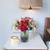 Buquê de Lótus Simulados de 10 Cabeças, Flores Artificiais para Fotografia, Decoração de Casa, Buquê de Noiva