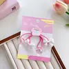 Corda de Cabelo com Laço de Creme de Verão Anéis de Cabelo Coloridos Fantasia de Coração para Meninas Amarrar ao Redor da Corda de Cabelo Par de Tiras de Cabelo Acessório de Cabeça Doce