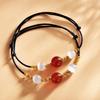 Madera de agar ruxie paso periférico pulsera desprendible cara luz mismo estilo pulsera femenina pulsera abierta imitación jade Hetian maceta de loto pulsera estilo antiguo
