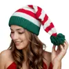 Chapéu de Elfo de Natal Transfronteiriço com Decoração de Sino, Chapéu de Lã Quente de Tricô de Natal para Adultos e Crianças