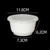 Tigela descartável para levar caixa de embalagem sopa tigela pequena 500 400ml lancheira transparente preto e branco micro-ondas plástico