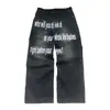 Comercio Exterior AliExpress Y2K Retro Americano Hip Hop Calle Lavado Estampado de Letras Jeans Hombre Transfronterizo Rusia